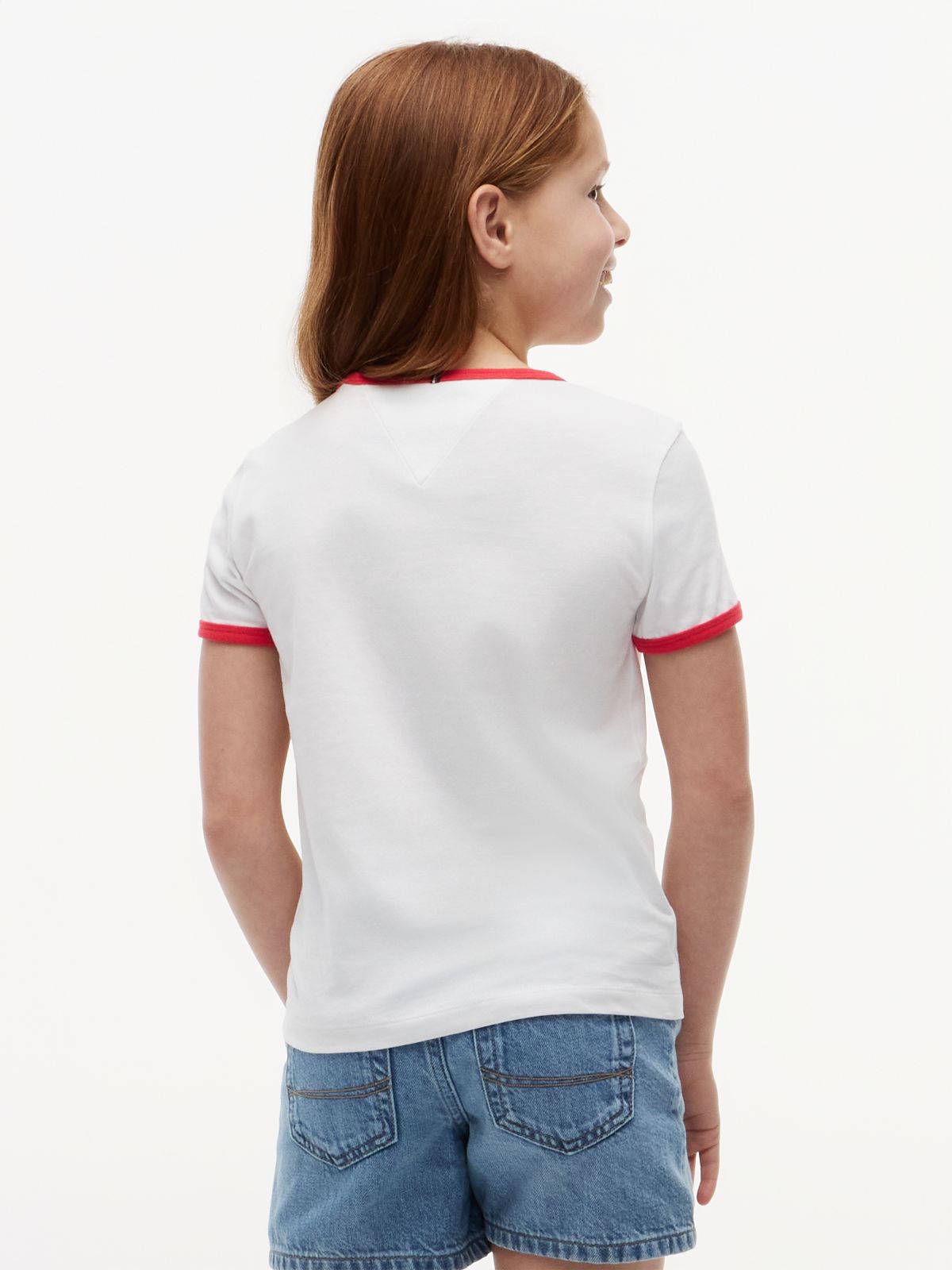 Wavy Flag Jersey Ringer T-Shirt — White