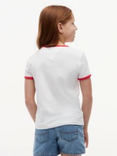 Wavy Flag Jersey Ringer T-Shirt — White 4