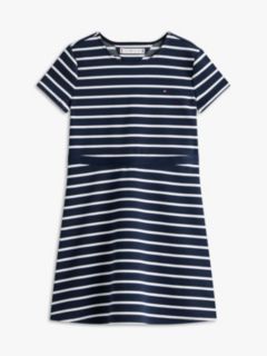 Essential Short Sleeve Skater Dress — Blue 5