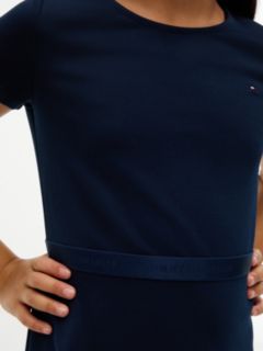 Essential Short Sleeve Skater Dress — Blue 2