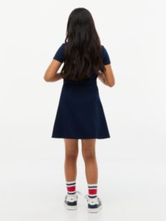Essential Short Sleeve Skater Dress — Blue 4