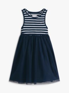 Tulle Sleeveless Fit And Flare Dress — Blue 5