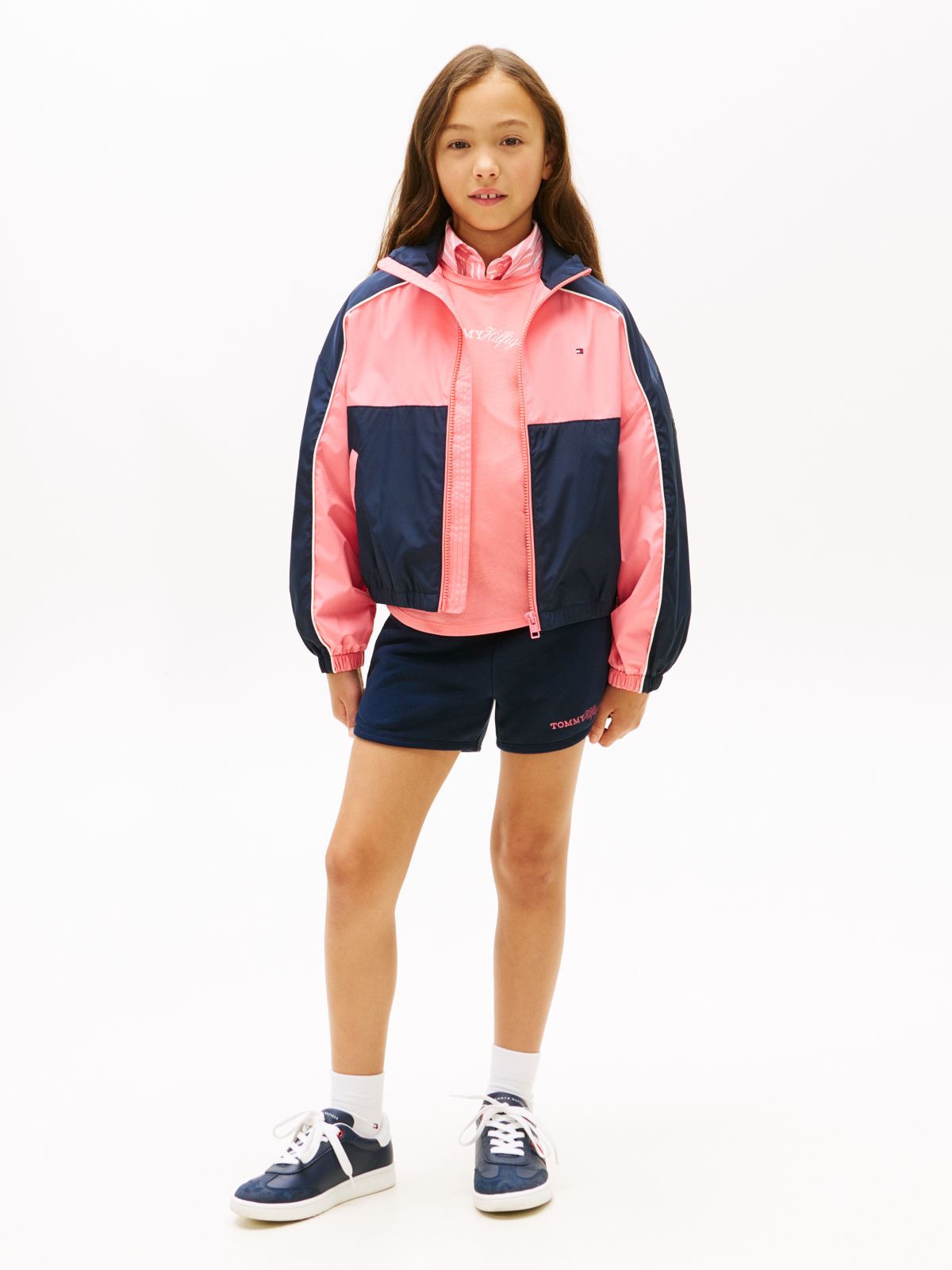 Essential Relaxed Piping Windbreaker — White