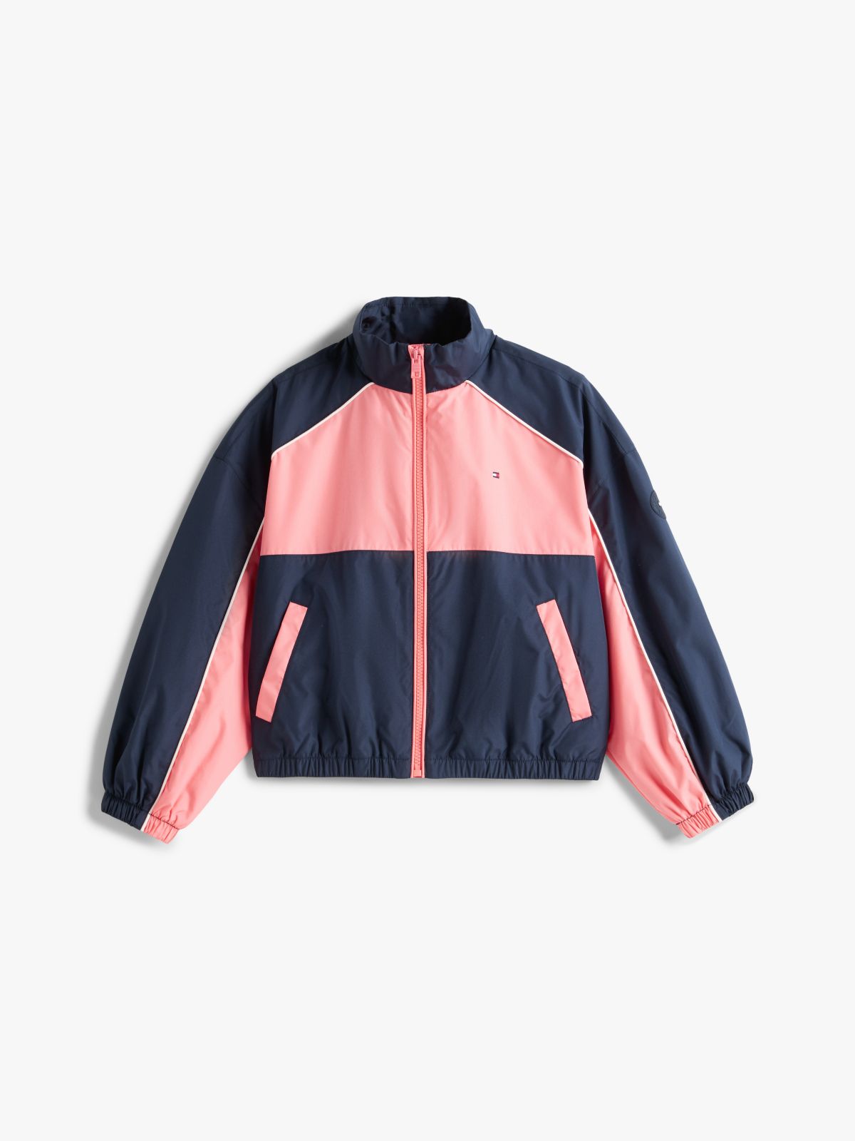 Essential Relaxed Piping Windbreaker — White