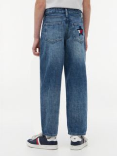 Star Flag Barrel Leg Jeans — Blue 4