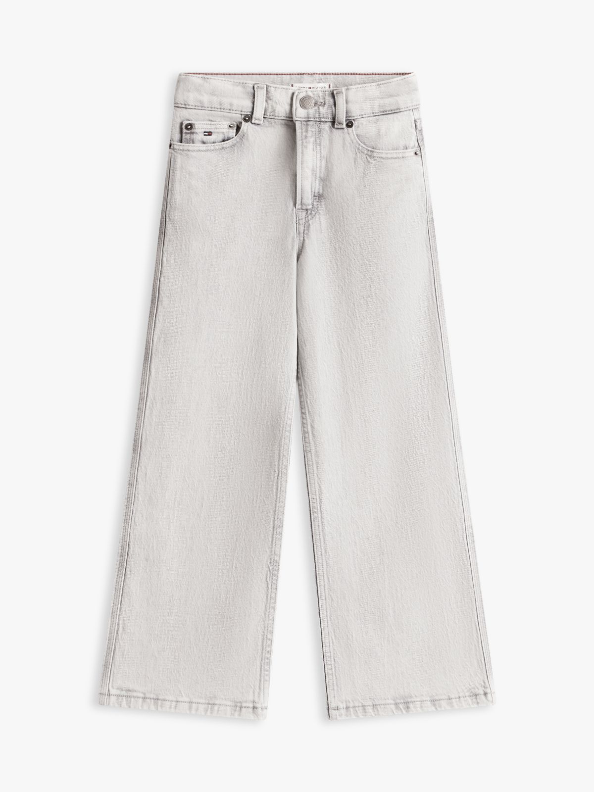 Mabel Faded High Rise Wide Leg Jeans — Grey
