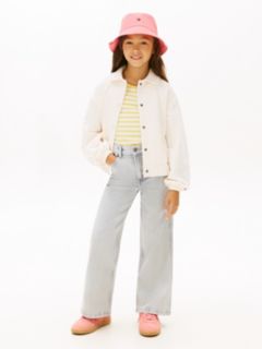 Mabel Faded High Rise Wide Leg Jeans — Grey 1