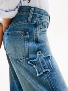 Mabel Star High Rise Wide Leg Jeans — Blue 3