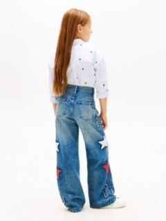 Mabel Star High Rise Wide Leg Jeans — Blue 4