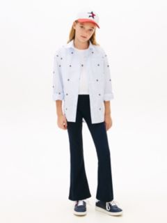 Essential Ribbed Extra Slim Flared Leggings — Blue 1