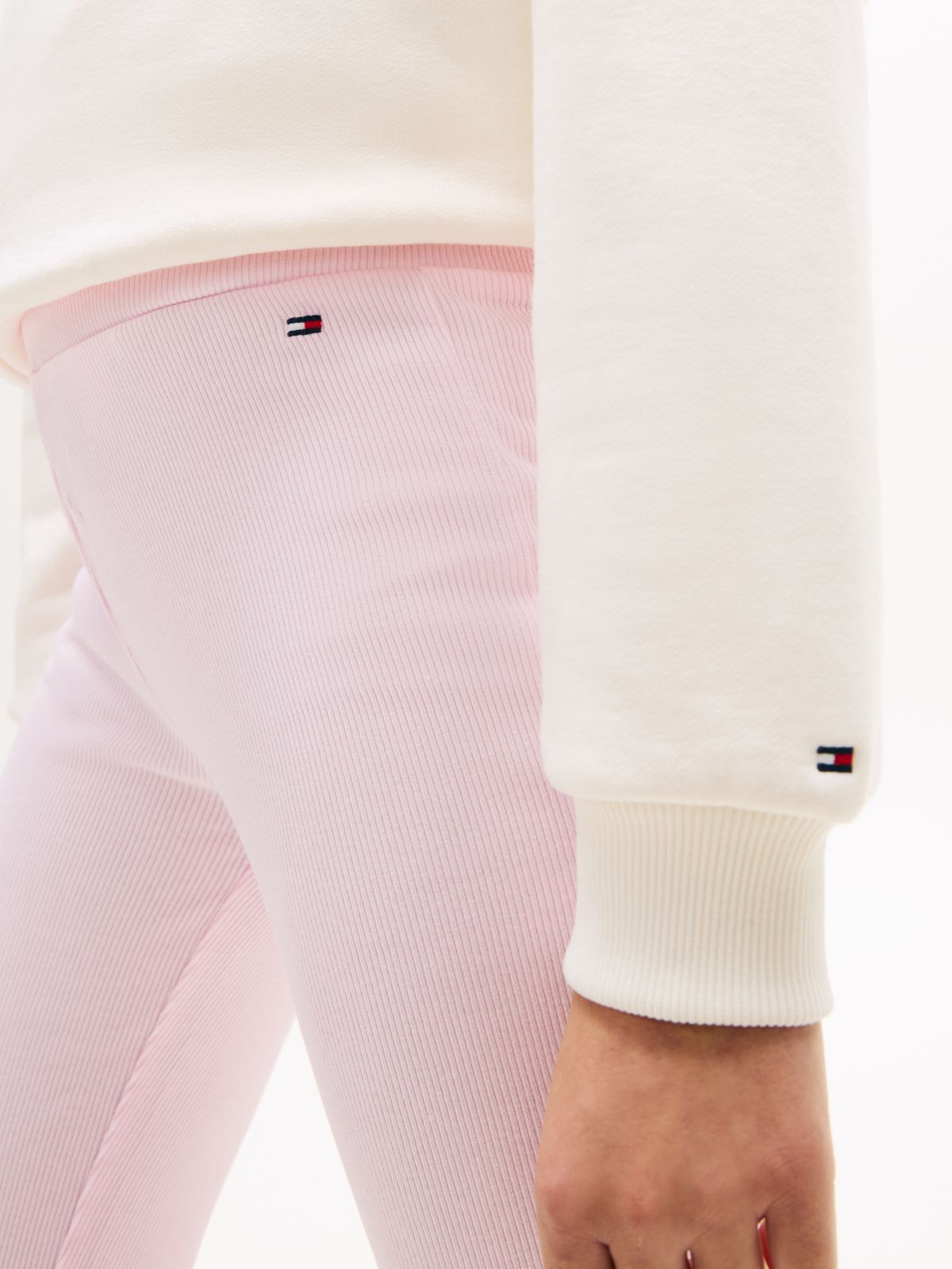 Essential Ribbed Extra Slim Flared Leggings — Pink