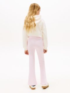 Essential Ribbed Extra Slim Flared Leggings — Pink 4