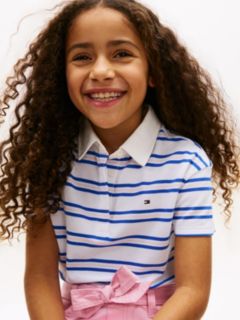 Relaxed Fit Pique Rugby Polo Shirt — White 2