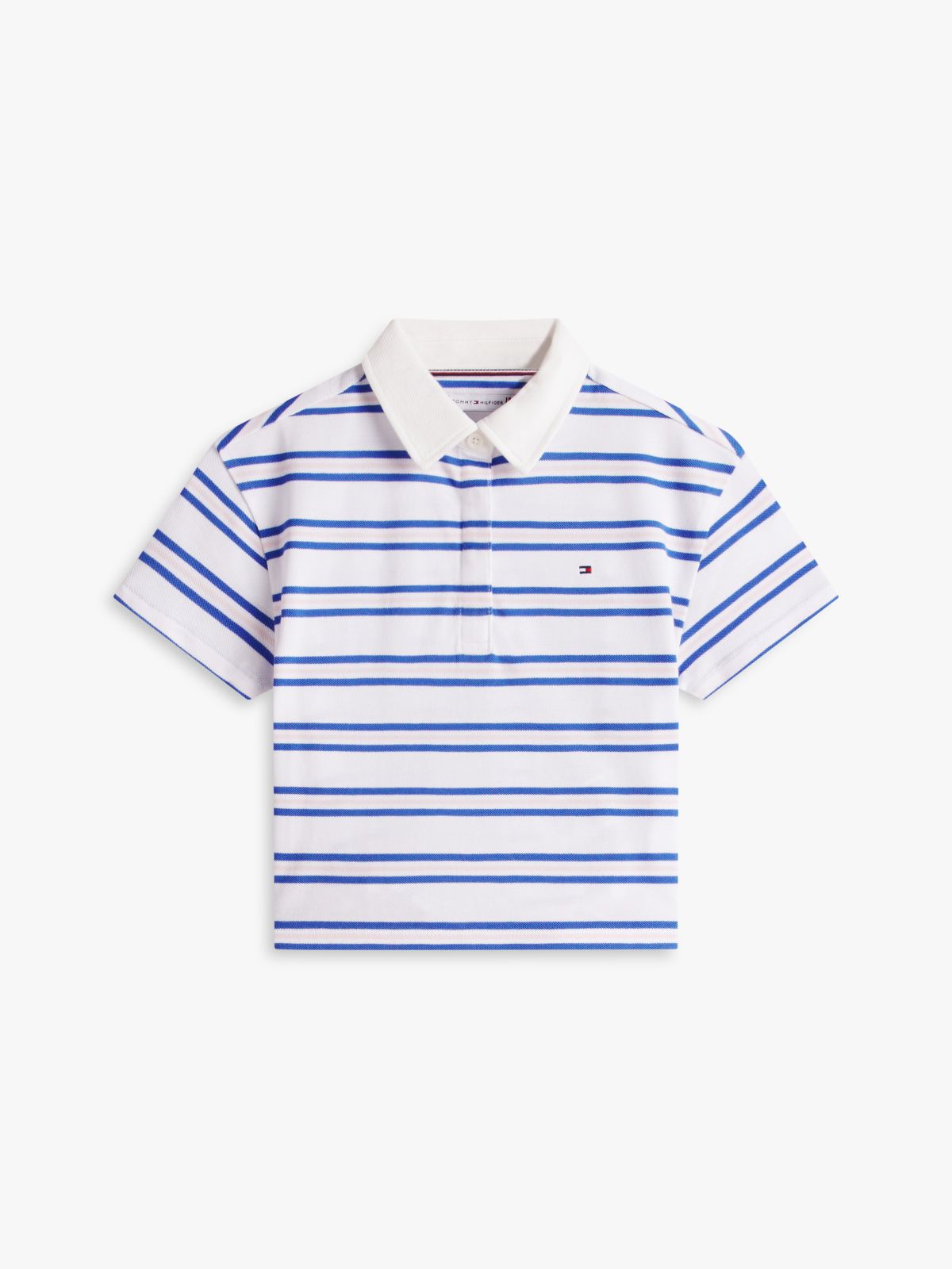 Relaxed Fit Pique Rugby Polo Shirt — White