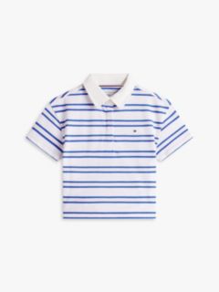 Relaxed Fit Pique Rugby Polo Shirt — White 5