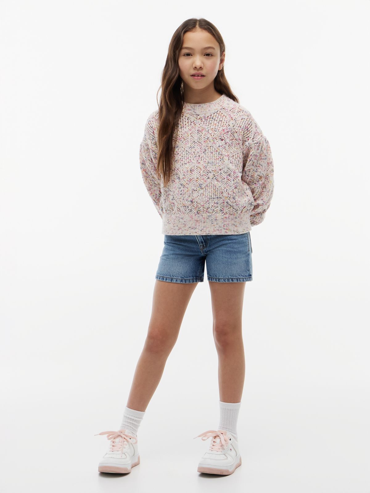 Essential Neppy Relaxed Crew Neck Jumper — White