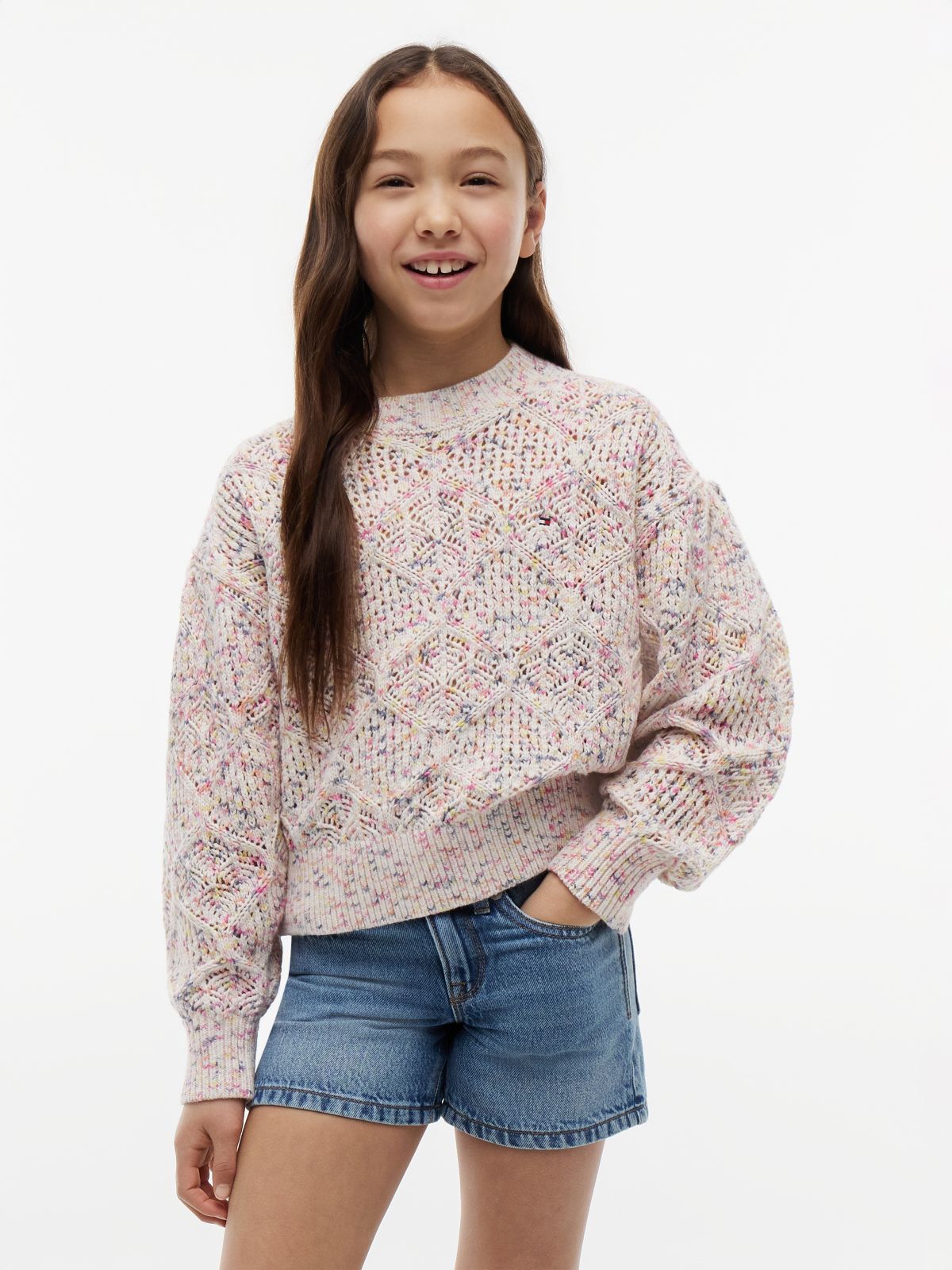 Essential Neppy Relaxed Crew Neck Jumper — White