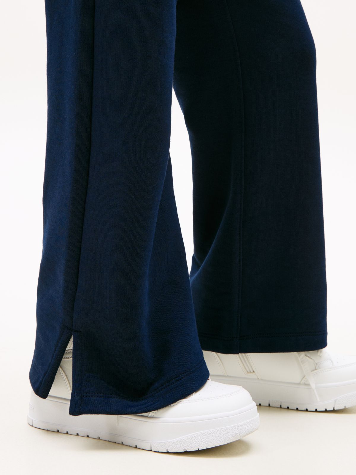 Diamanté Star Flag Wide Leg Joggers — Blue