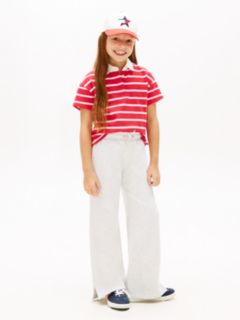 Diamanté Star Flag Wide Leg Joggers — Grey 1