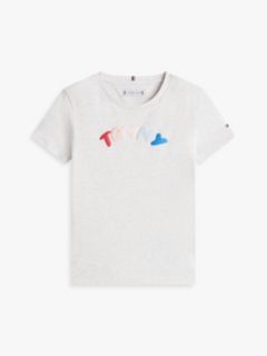 Textured Logo Jersey Crew Neck T-Shirt — Grey 5