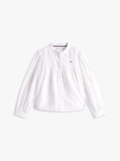 Regular Fit Broderie Anglaise Shirt — White 5