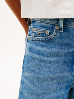 Mabel Vintage Wash Wide Leg Jean Shorts — Blue 3