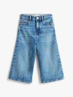 Mabel Vintage Wash Wide Leg Jean Shorts — Blue 5