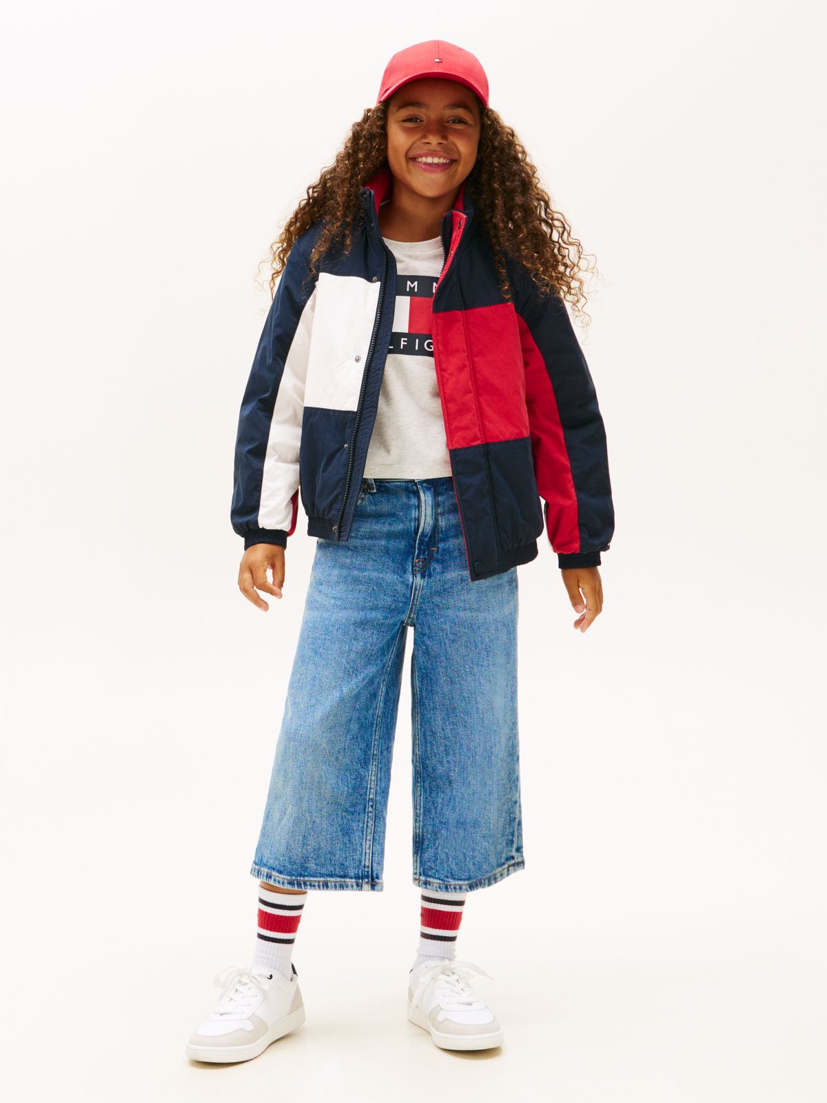 Mabel Vintage Wash Wide Leg Jean Shorts — Blue