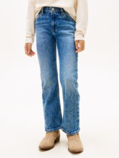 Vintage Wash Slim Flared Leg Jeans — Blue 2