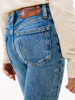 Vintage Wash Slim Flared Leg Jeans — Blue 3