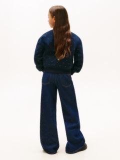 Festive Stud Relaxed Fleece Sweatshirt — Blue 4