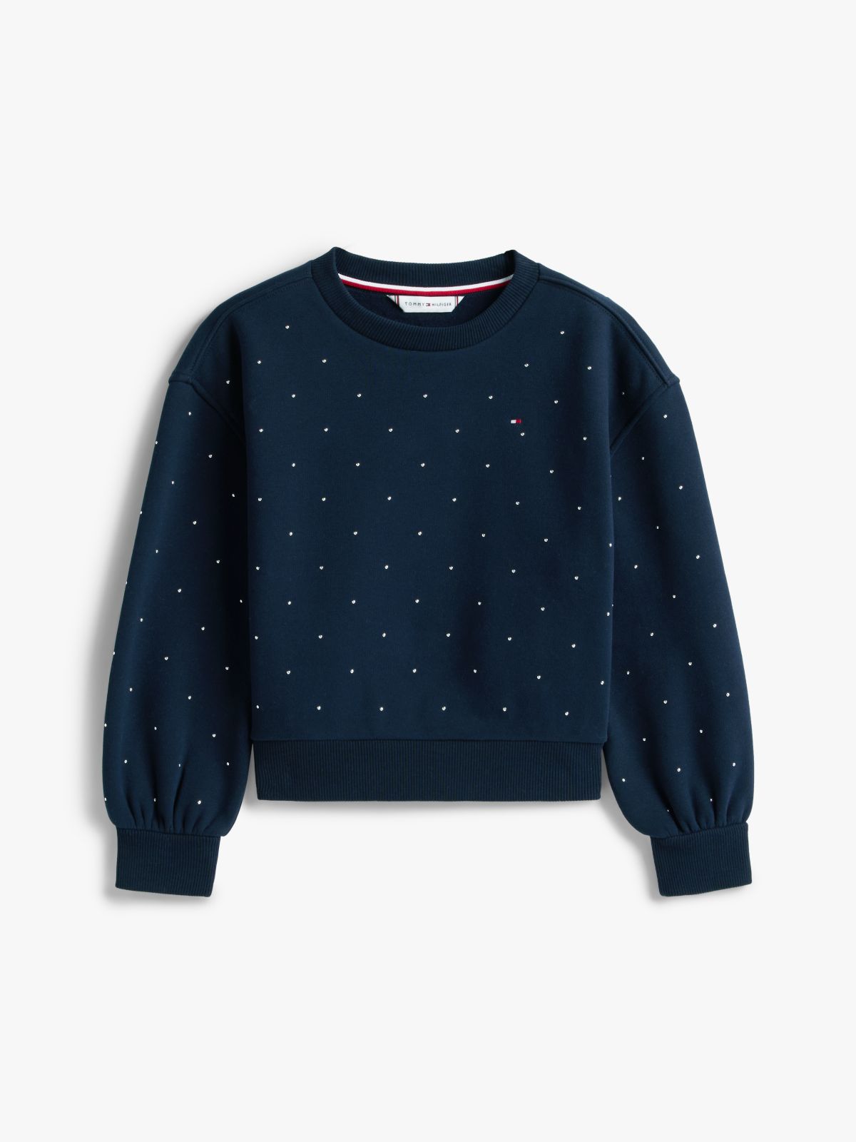 Festive Stud Relaxed Fleece Sweatshirt — Blue
