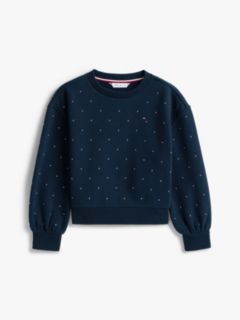 Festive Stud Relaxed Fleece Sweatshirt — Blue 5