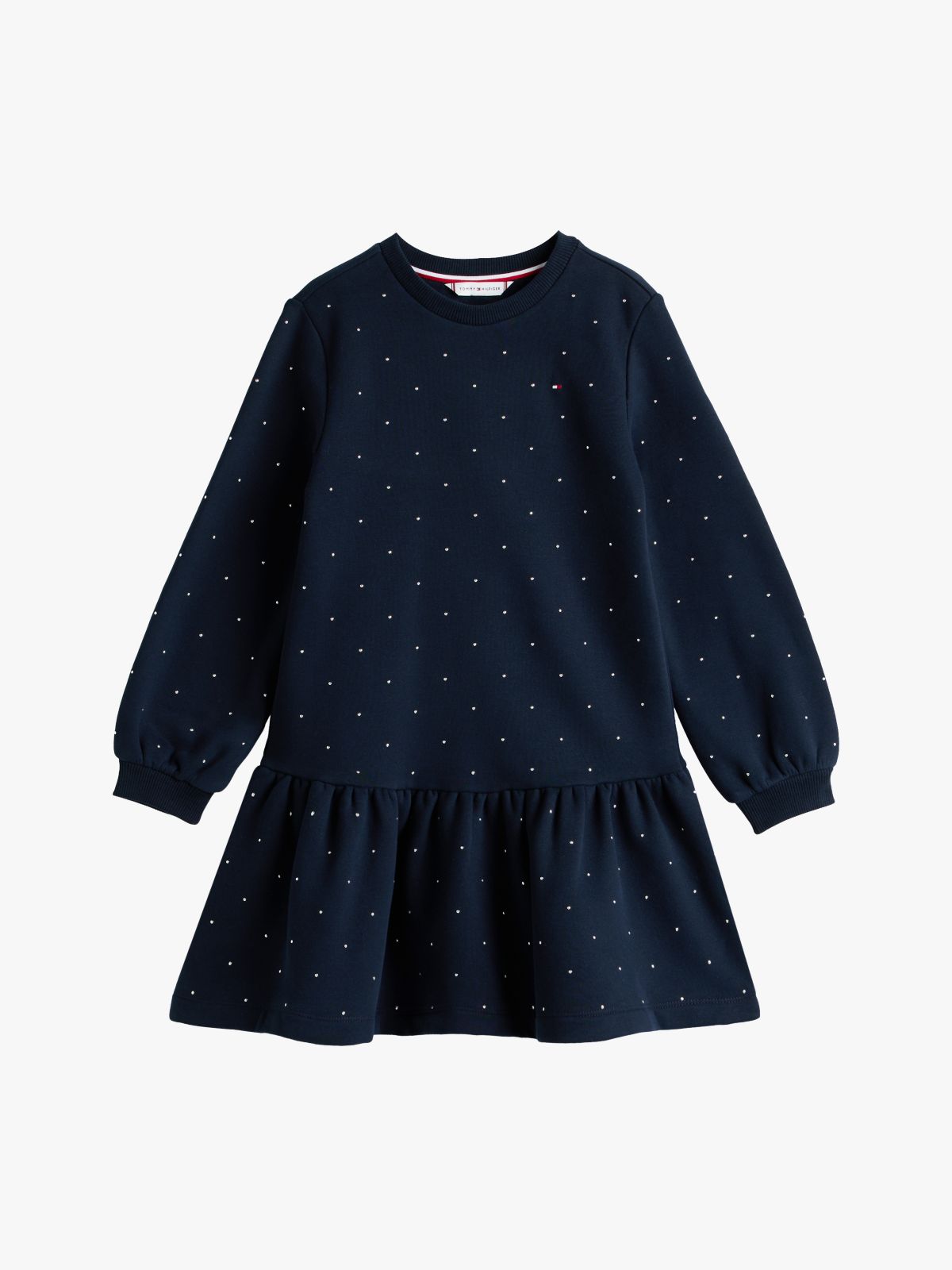 Festive Stud Relaxed Fleece Skater Dress — Blue