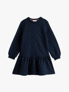 Festive Stud Relaxed Fleece Skater Dress — Blue 5