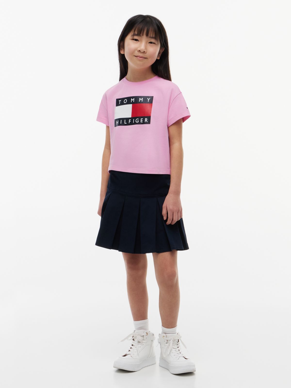 Heritage Flag Logo Relaxed T-Shirt — Pink