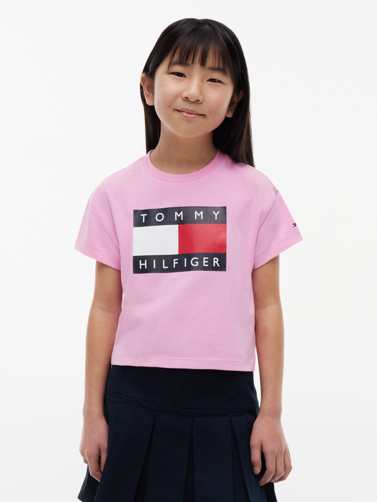 Heritage Flag Logo Relaxed T-Shirt — Pink