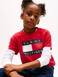 Heritage Flag Logo Relaxed T-Shirt — Red 2