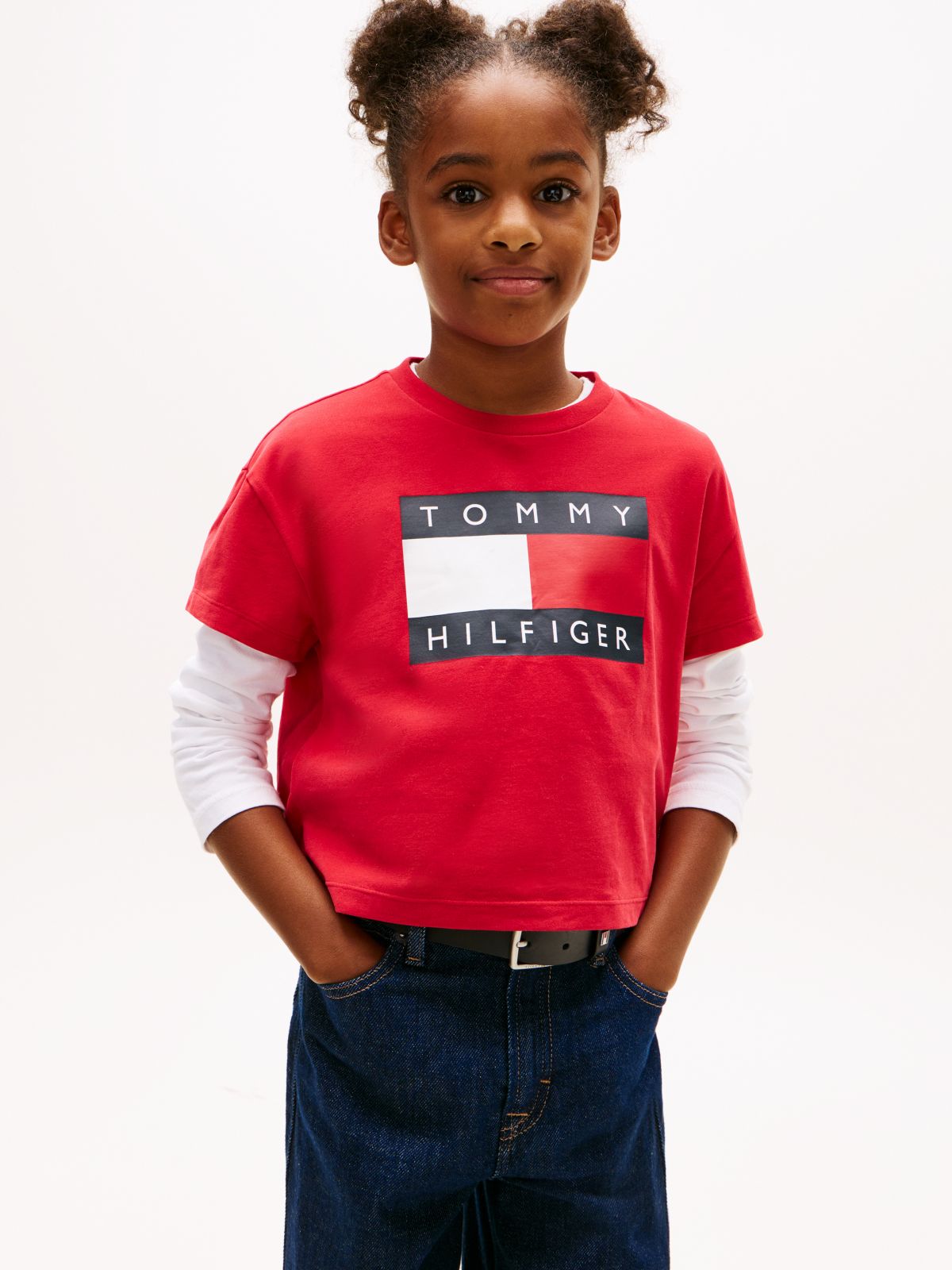 Heritage Flag Logo Relaxed T-Shirt — Red