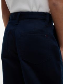 Essential Barrel Leg Twill Trousers — Blue 3