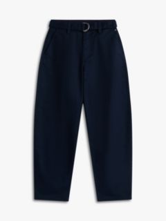 Essential Barrel Leg Twill Trousers — Blue 5