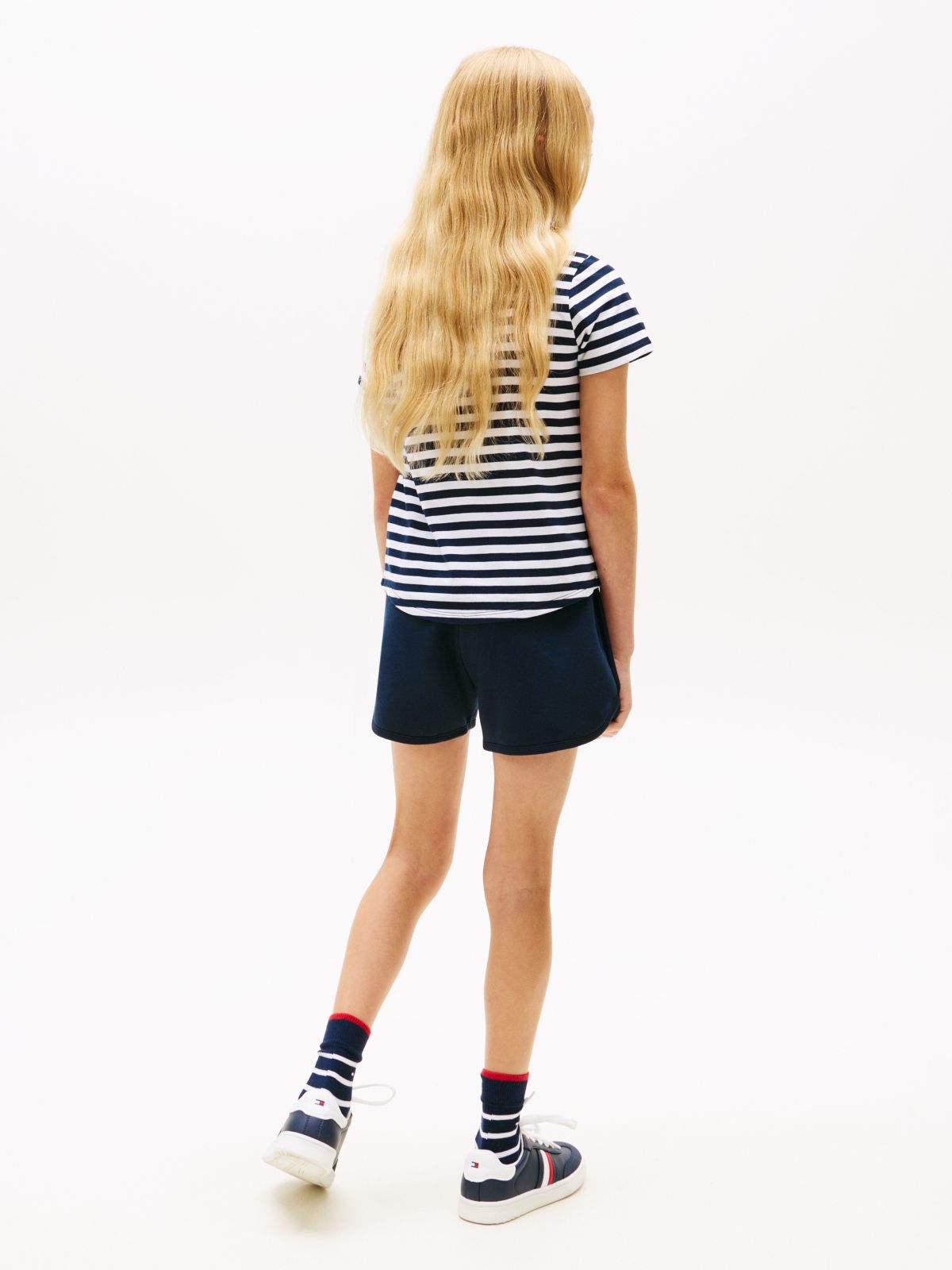 Glitter Logo T-Shirt And Shorts Set — Blue