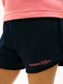 Glitter Logo Terry Sweat Shorts — Blue 3