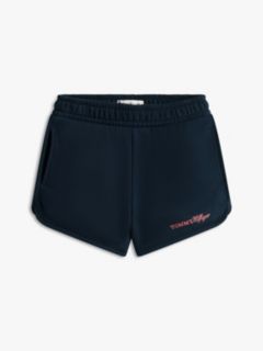Glitter Logo Terry Sweat Shorts — Blue 5