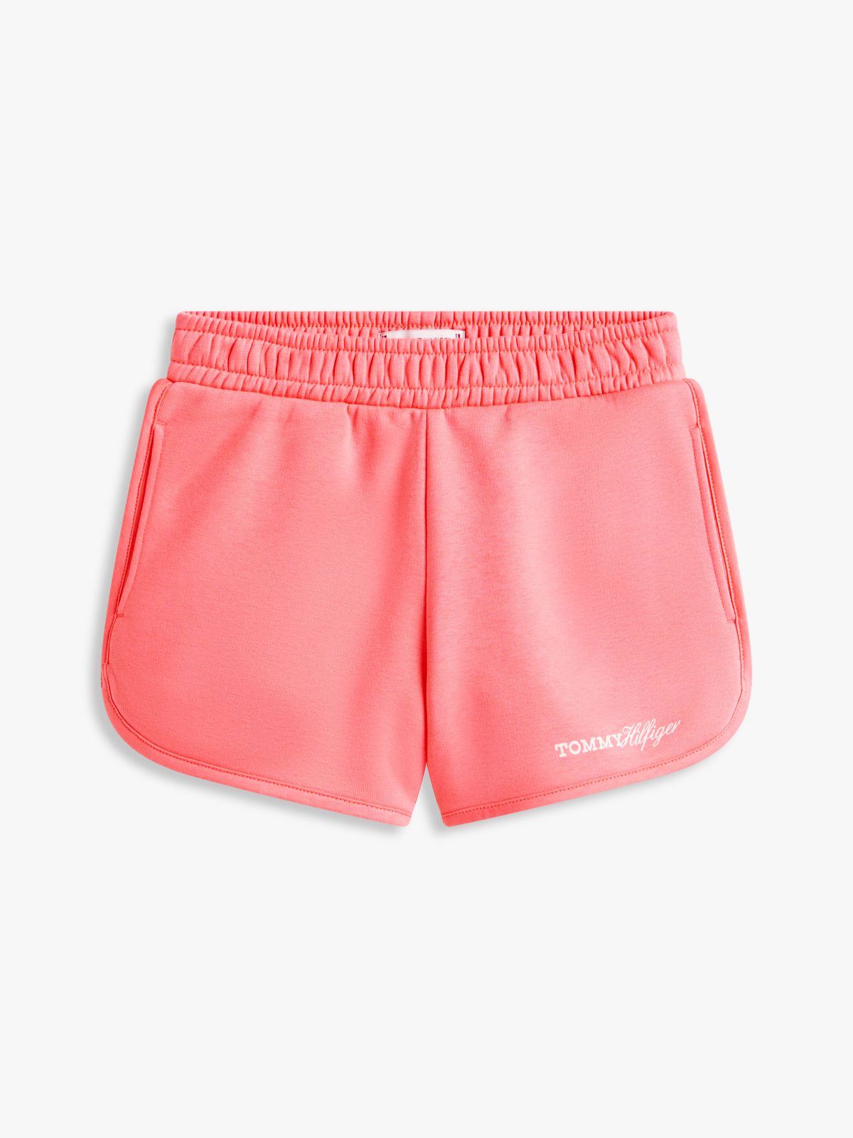 Glitter Logo Terry Sweat Shorts — Pink