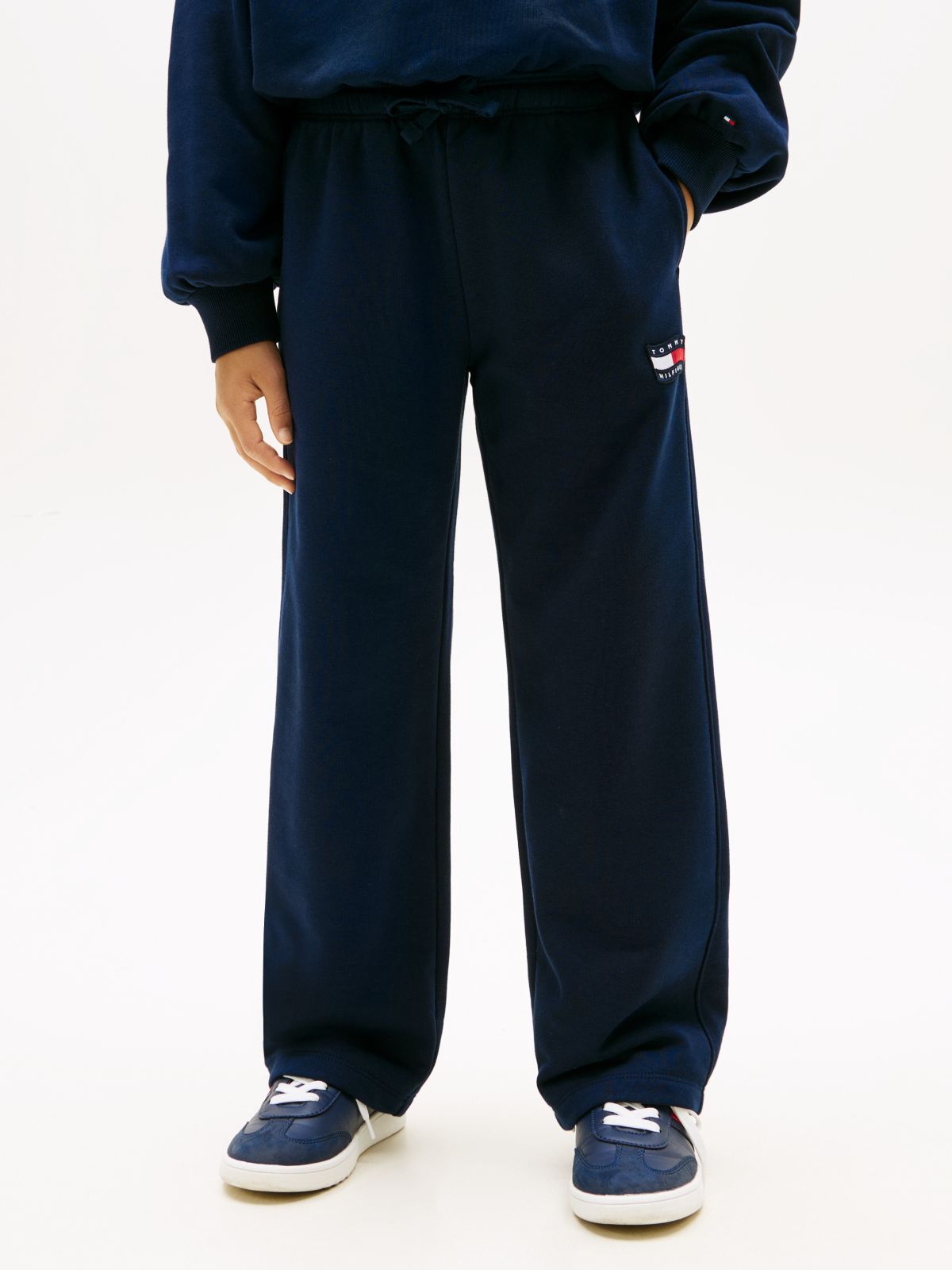 Wavy Flag Straight Leg Joggers — Blue