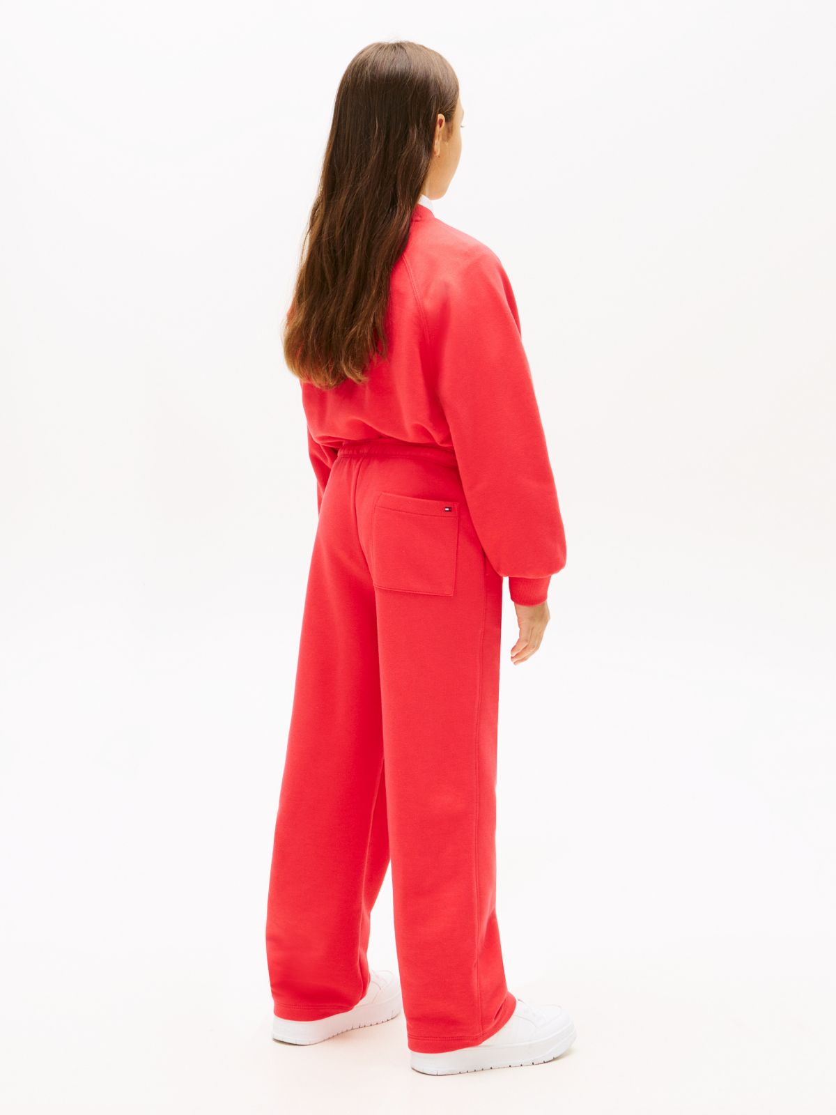 Wavy Flag Straight Leg Joggers — Red
