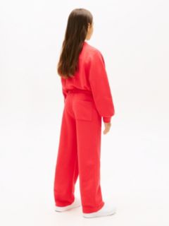 Wavy Flag Straight Leg Joggers — Red 4