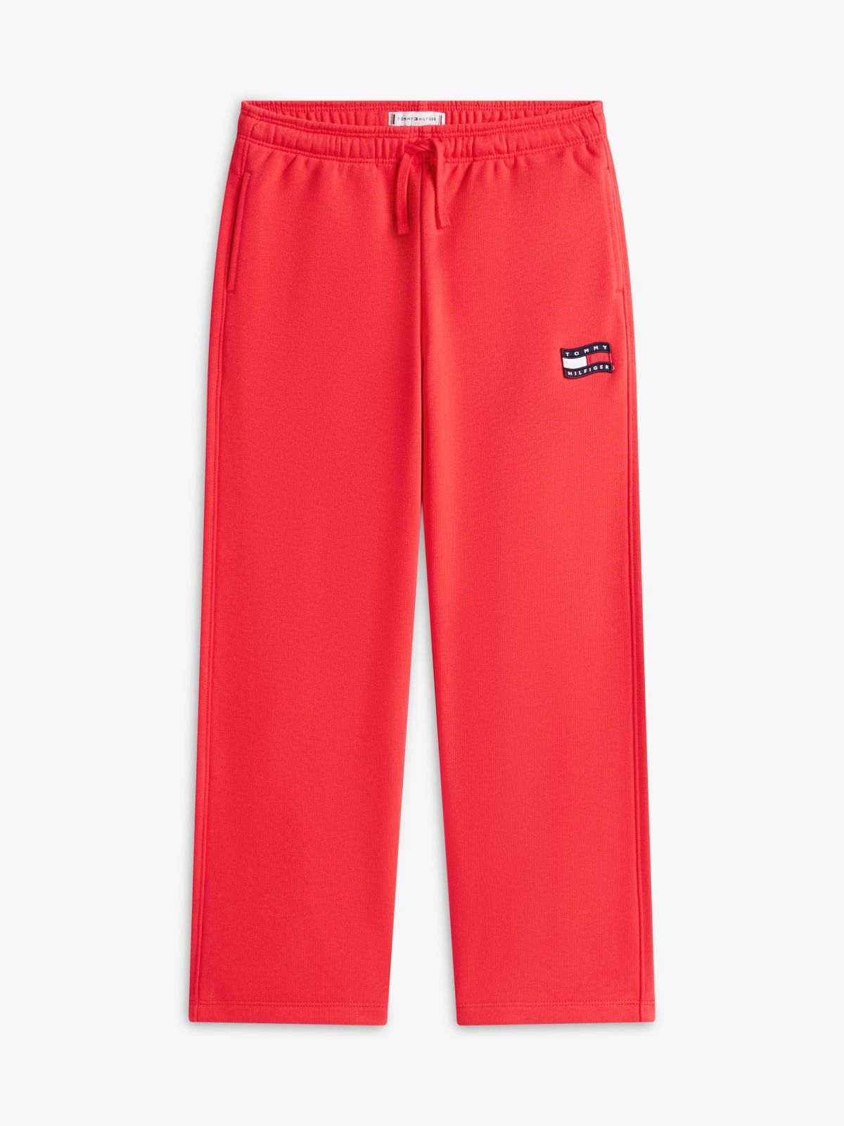 Wavy Flag Straight Leg Joggers — Red