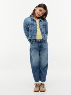 Back Star Flag Denim Trucker Jacket — Blue 2